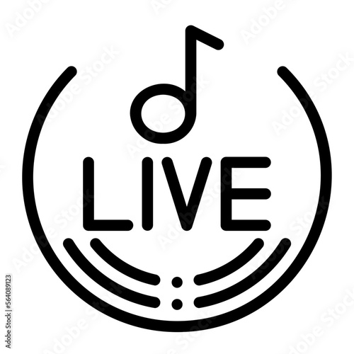 live music line icon