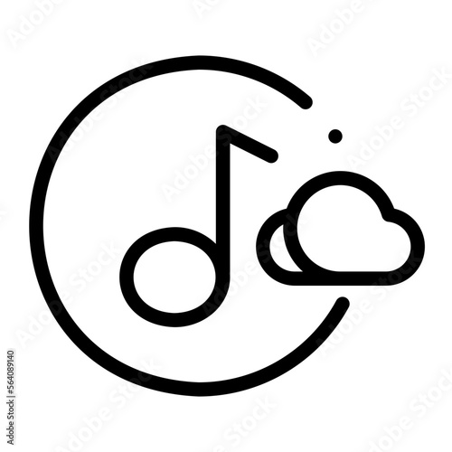 online music line icon