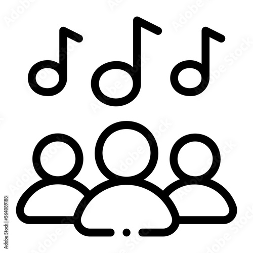 singers line icon