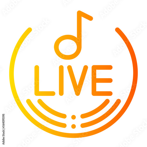 live music gradient icon