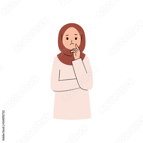 Confused muslim woman