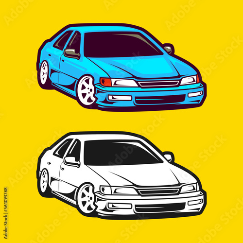 Car racing vehicle vector illustration