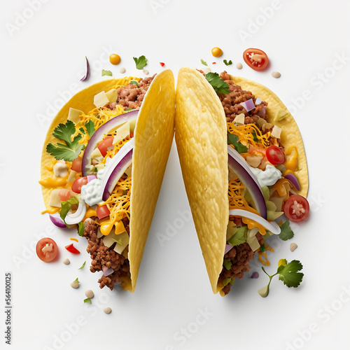 Tacos with sausage and cheese 