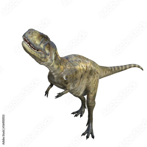 Abelisaurus dinosaur  isolated 3D render
