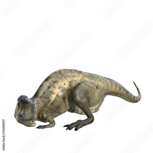 Abelisaurus dinosaur isolated 3D render