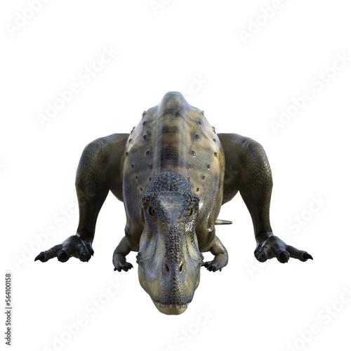 Abelisaurus dinosaur isolated 3D render