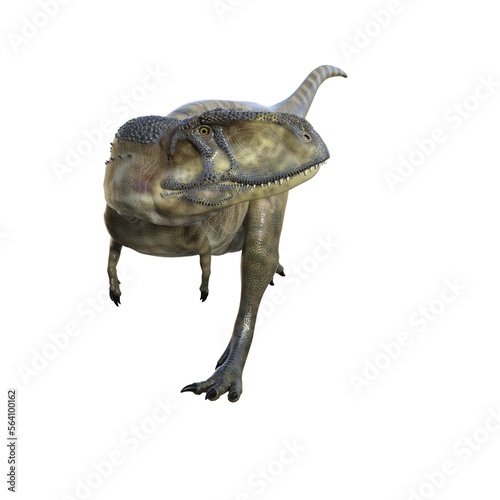 Abelisaurus dinosaur  isolated 3D render © Blueinthesky
