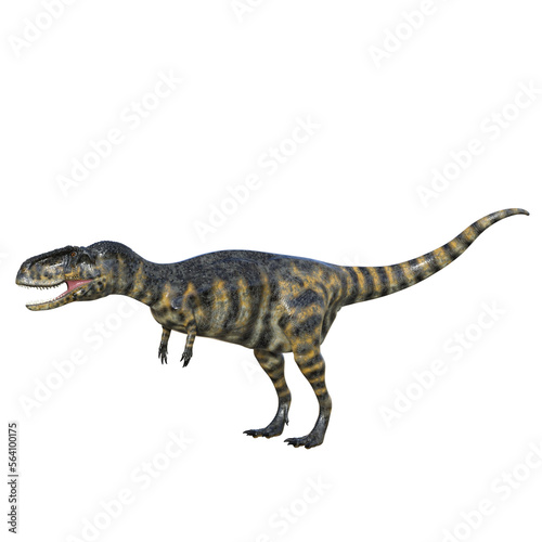 Abelisaurus dinosaur  isolated 3D render © Blueinthesky