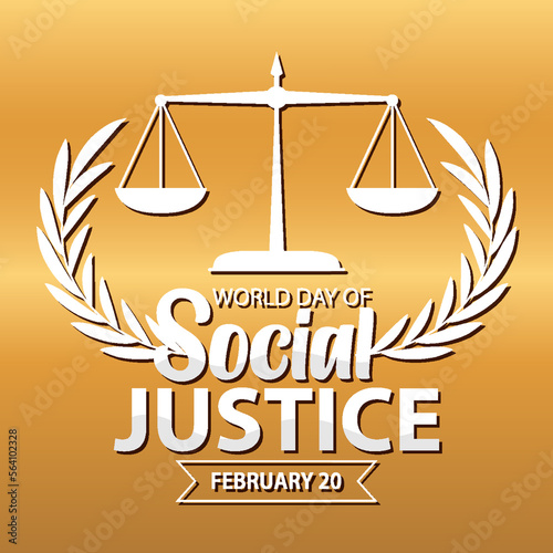 World day of social justice banner