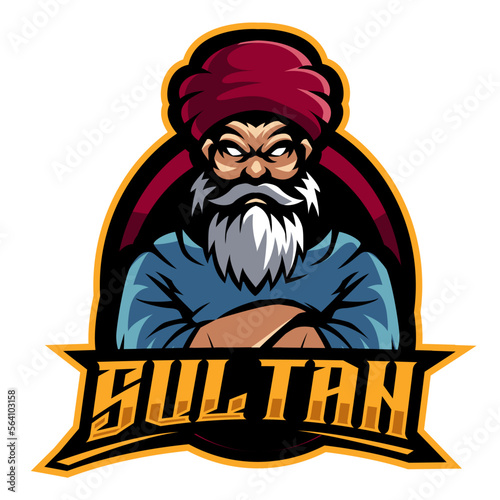 Arabic Sultan E Sport Gaming Logo. Sultan vector E Sport