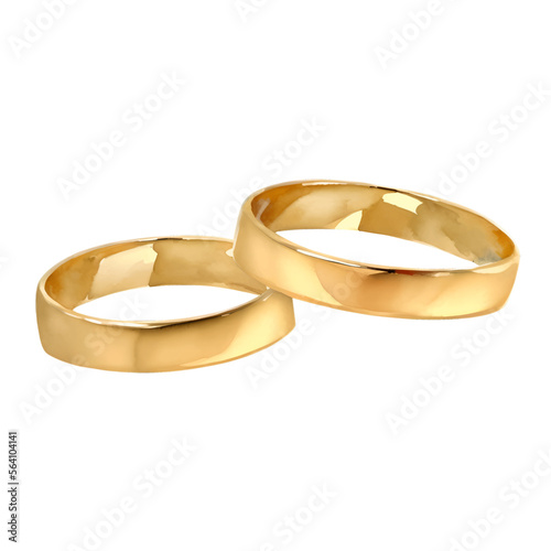 couple gold ring digital drawing with watercolor style illustration