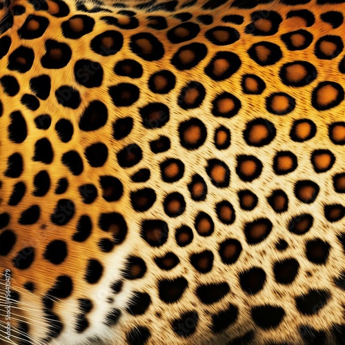 Close-Up Leopard Skin Textured Background (generative AI)