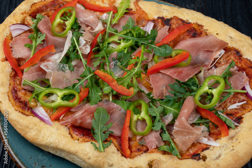 Italian Pizza on plate with...