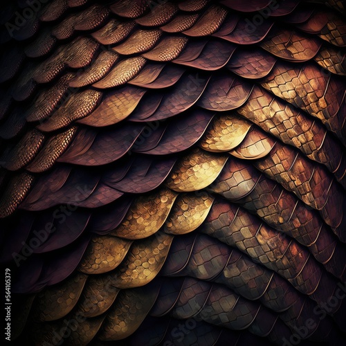 Snake Scales Textured Background (generative AI)