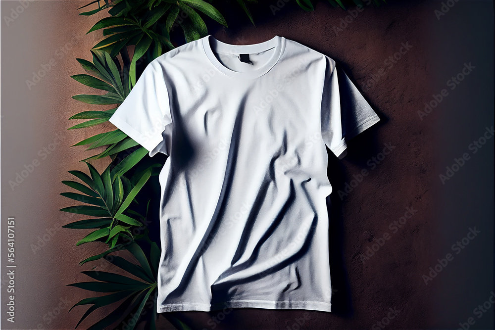 blank white t-shirt ideal as template or mock up, generative AI blank white t-shirt ideal as template or mock up, generative AI