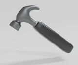 isolated no brand hammer in the white background 3d rendering
