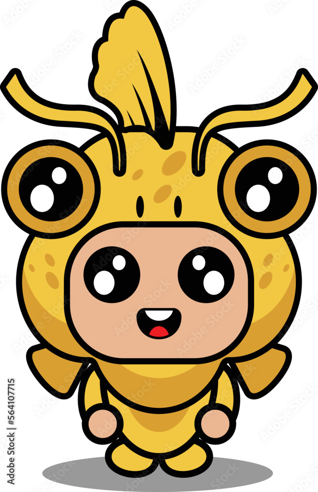 cartoon character vector illustration of cute gold fish animal mascot costume cartoon character vector illustration of cute gold fish animal mascot costume