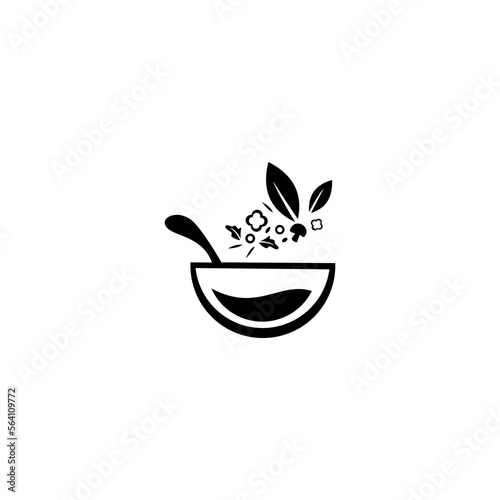 Healthy Food Vector. Vector icon template for vegan restaurant  diet menu  natural products.