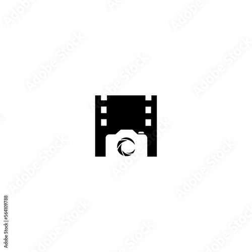 Clapperboard movie clapper vector flat icon, Direction and producing concept. Cinema clapper board vector sketch illustration for print, web, mobile and infographic isolated on white background.