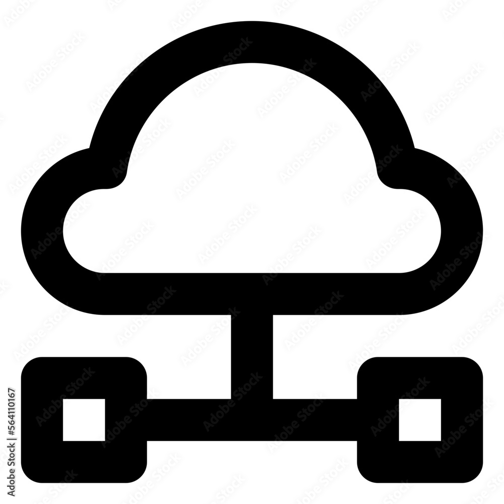 Binary Cloud line icon Binary Cloud line icon