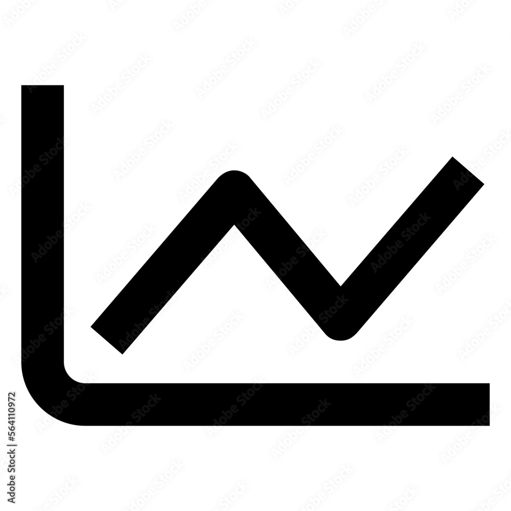 Curve Graph glyph icon Curve Graph glyph icon