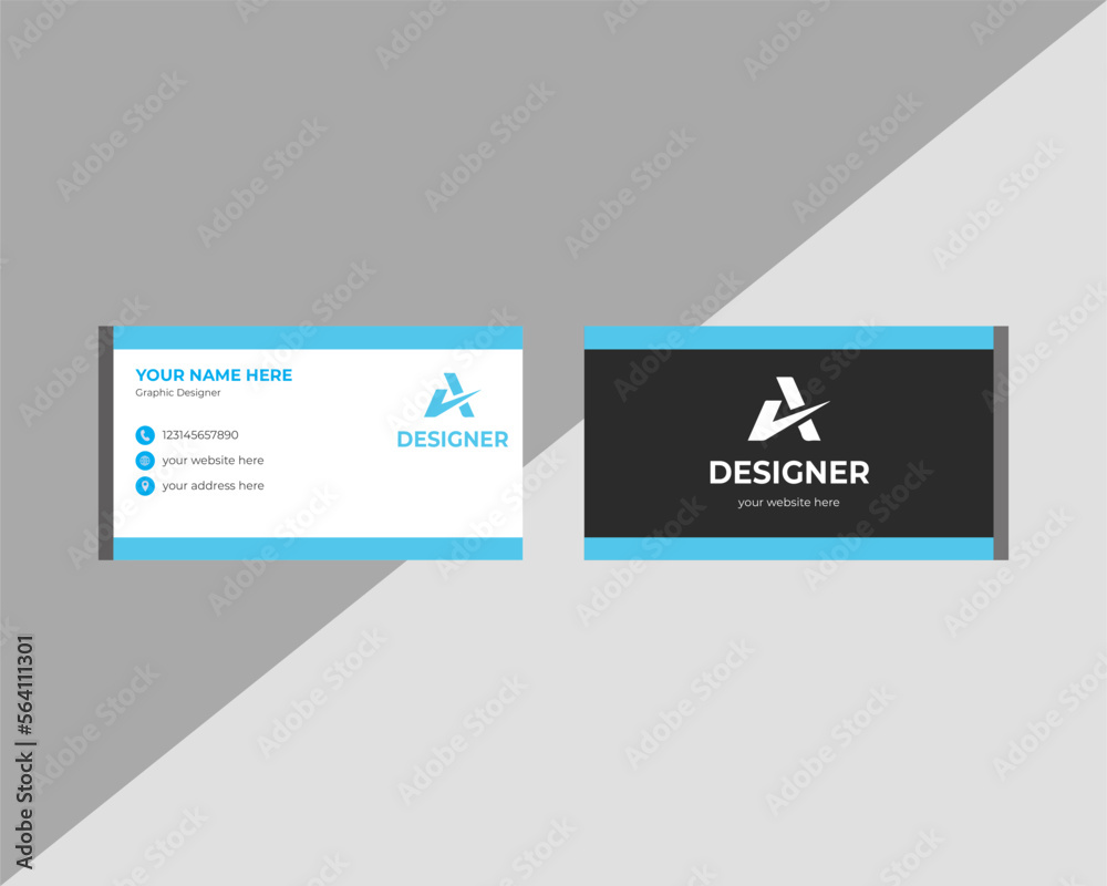 Modern business card design template. Professional Business card design and modern visiting card. Vector illustration Modern business card design template. Professional Business card design and modern visiting card. Vector illustration