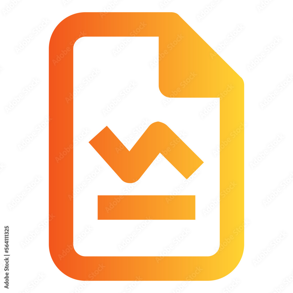 Sketching Graph gradient icon Sketching Graph gradient icon