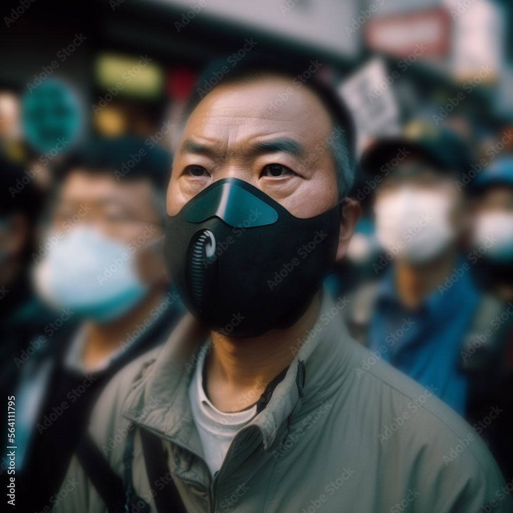 A fictional person China protest, against Zero-COVID A fictional person China protest, against Zero-COVID