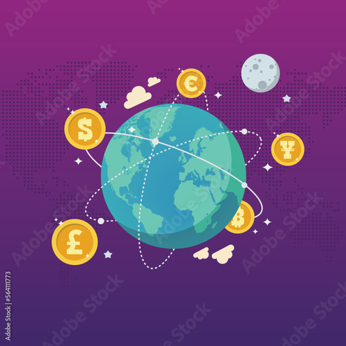 Global Network Currency Concept