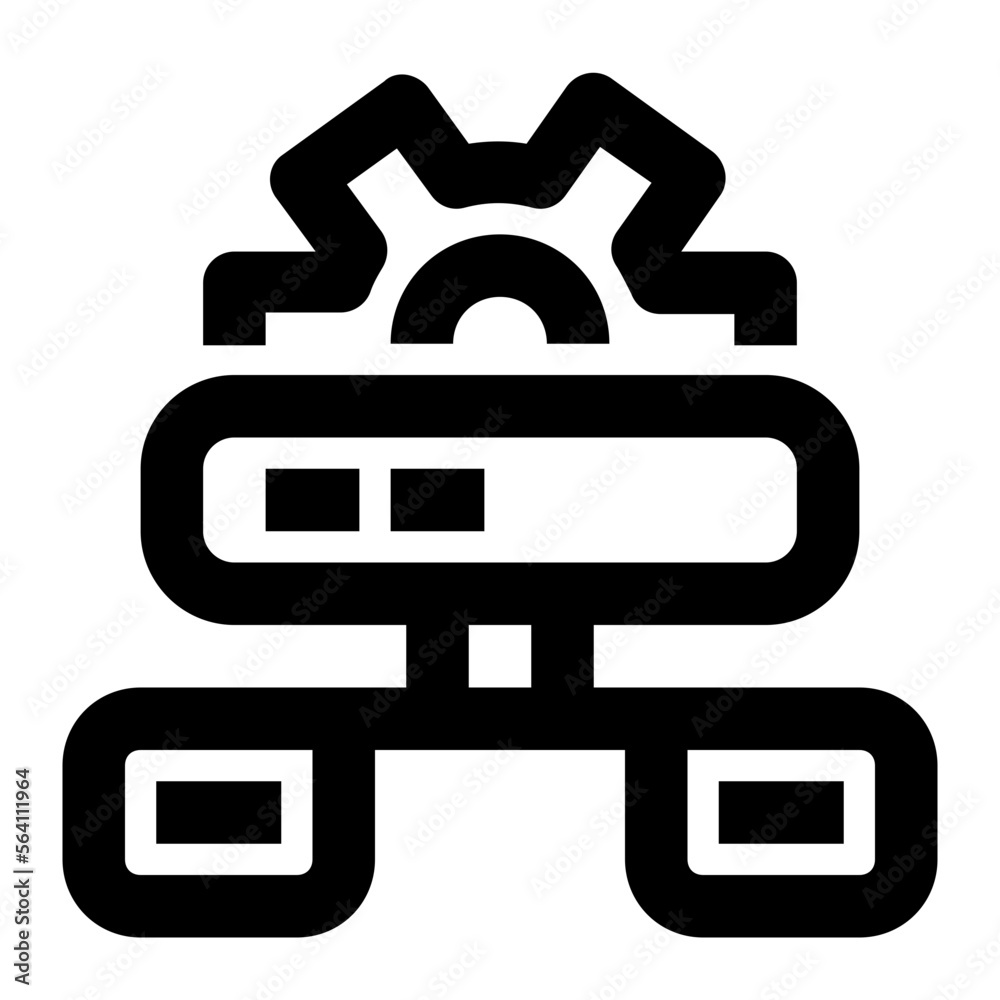 Gear Graph line icon Gear Graph line icon