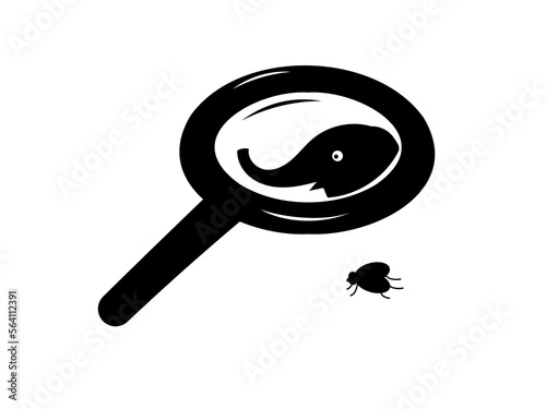 Vector flat illustration on the theme of the allegory "To make an elephant out of a fly" - to exaggerate the problem.