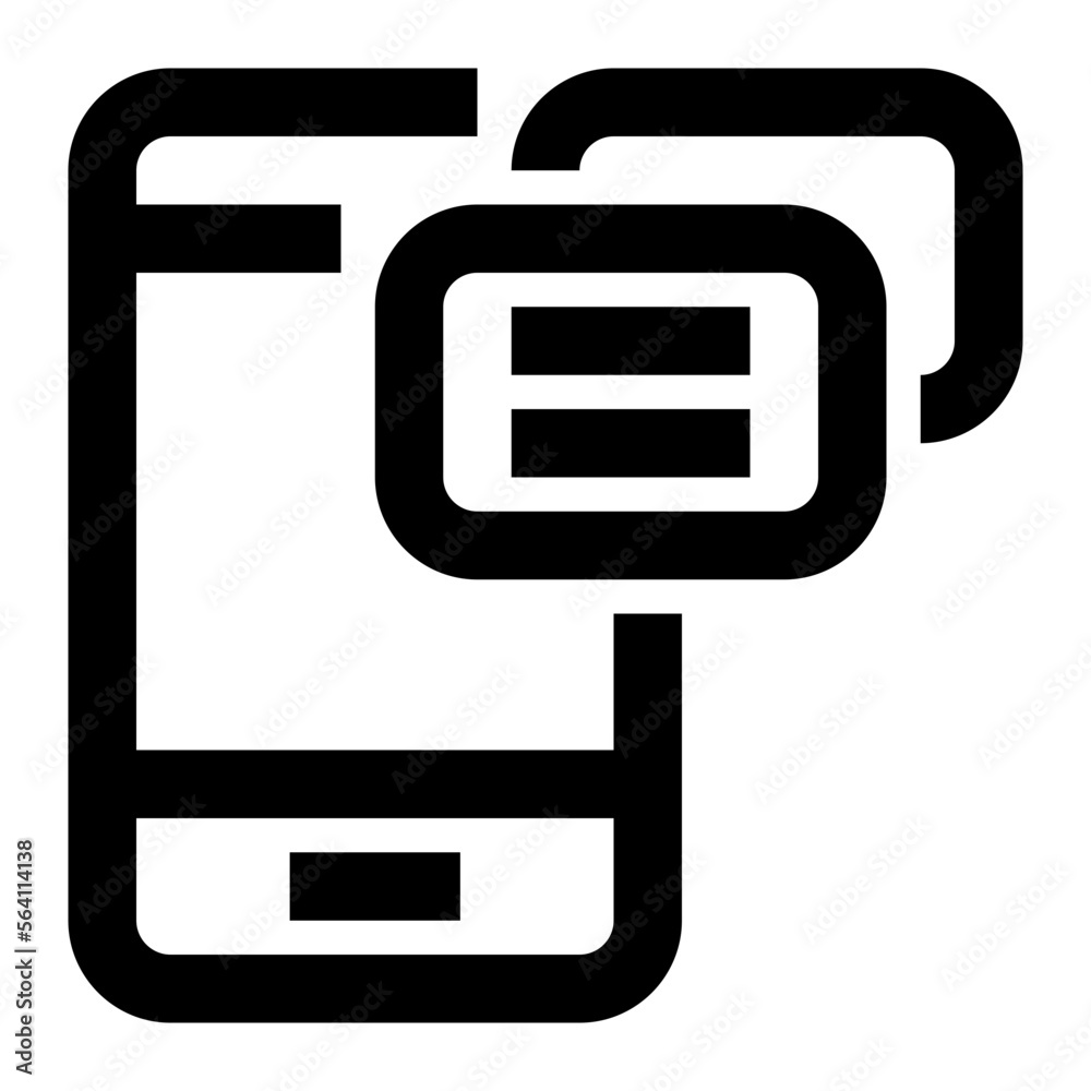 Mobile Chat line icon Mobile Chat line icon