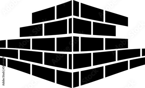 Brick wall premium line icon. Simple high quality pictogram on white background..eps