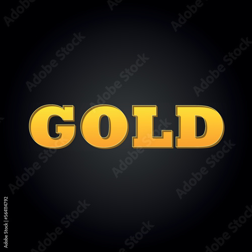 3d golden text effect