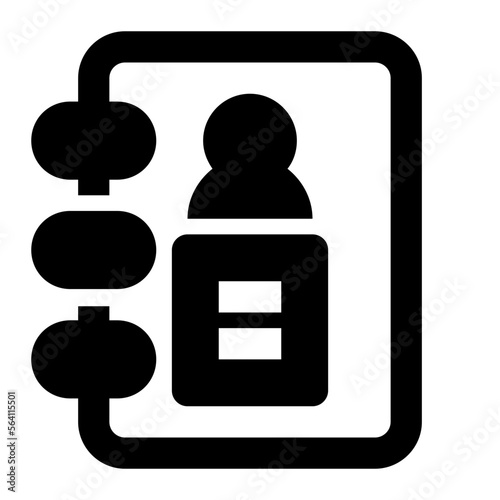 Phone Book glyph icon