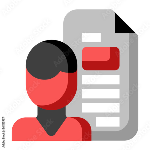 Interview flat icon