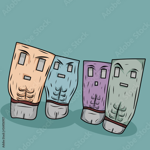 Illustration vector graphic of six pack face wash