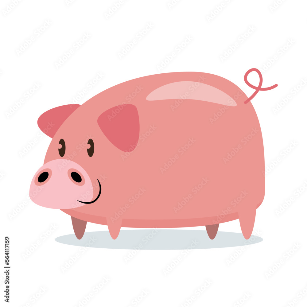 pig cartoon character vector illustration pig cartoon character vector illustration