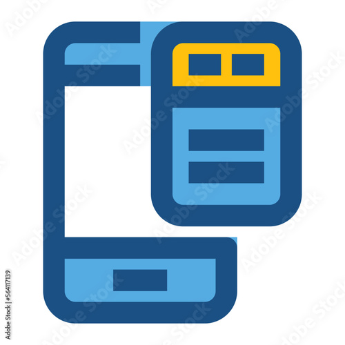 mobile two tone icon