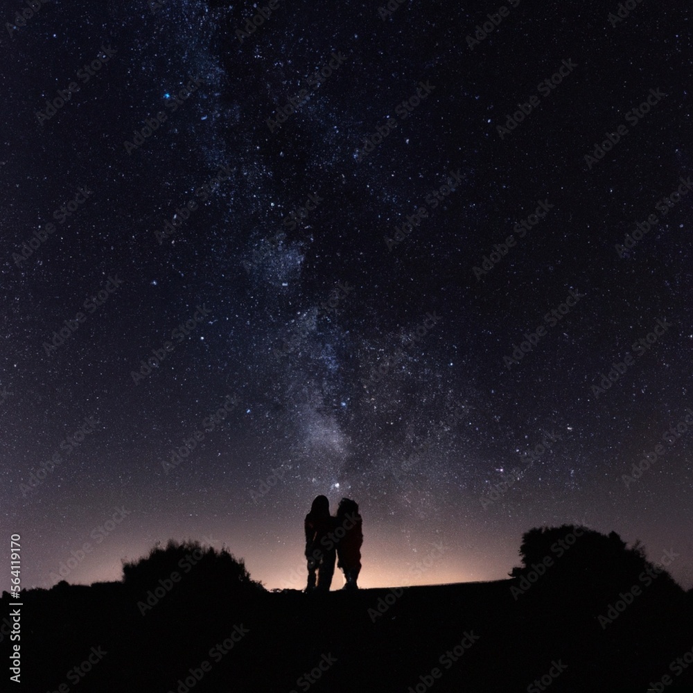 Fototapeta premium pareja ante el infinito