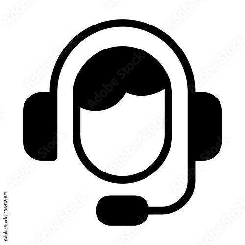 Costumer Service glyph icon