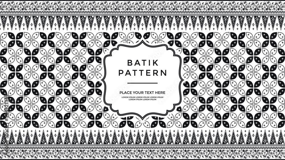 luxury and elegant vector Javanese batik pattern template