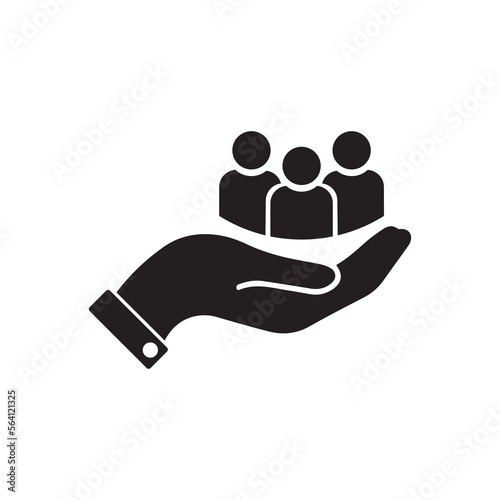Customer care icon design. Customer service icon in modern flat style design. Vector illustration.