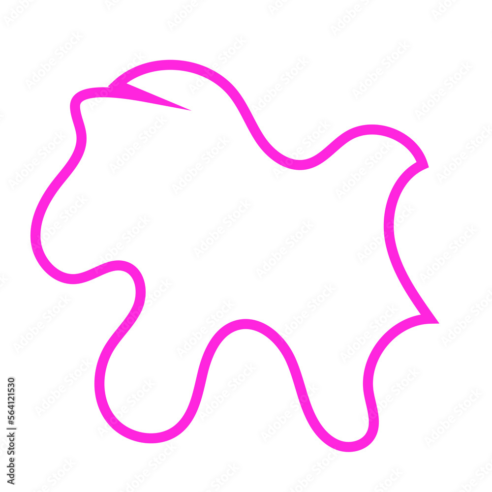Pink Abstract Shape Squiggly Line Pink Abstract Shape Squiggly Line