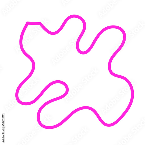 Wallpaper Mural Pink Abstract Shape Squiggly Line Torontodigital.ca