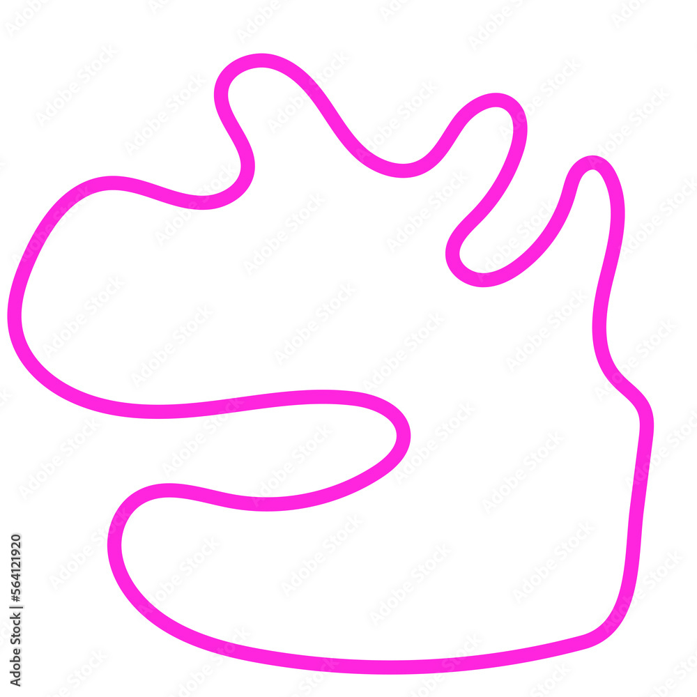 Pink Abstract Shape Squiggly Line Pink Abstract Shape Squiggly Line