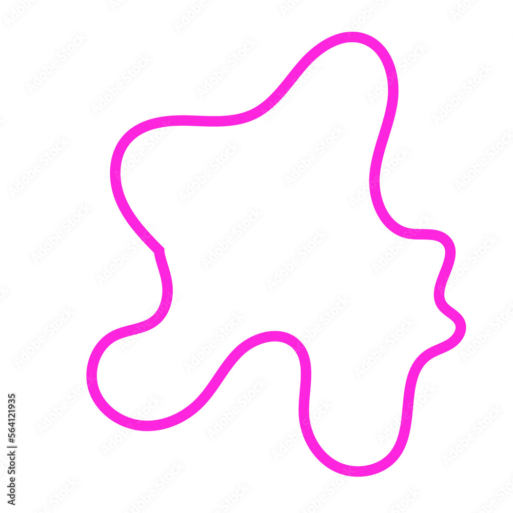 Pink Abstract Shape Squiggly Line Pink Abstract Shape Squiggly Line
