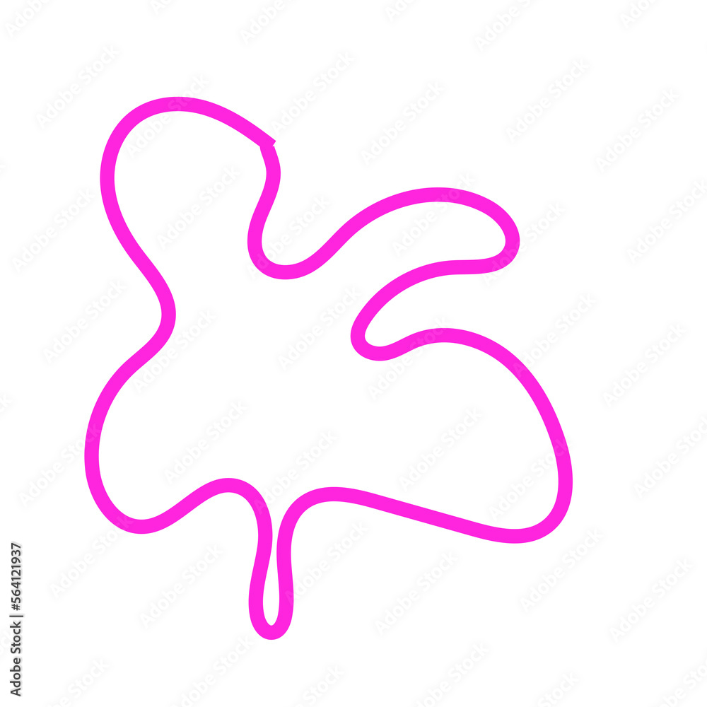 Pink Abstract Shape Squiggly Line Pink Abstract Shape Squiggly Line
