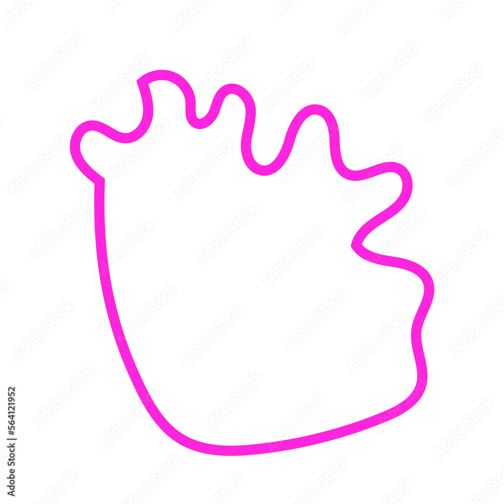 Pink Abstract Shape Squiggly Line Pink Abstract Shape Squiggly Line