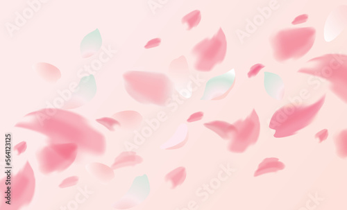 桜　優しい春の背景イラスト